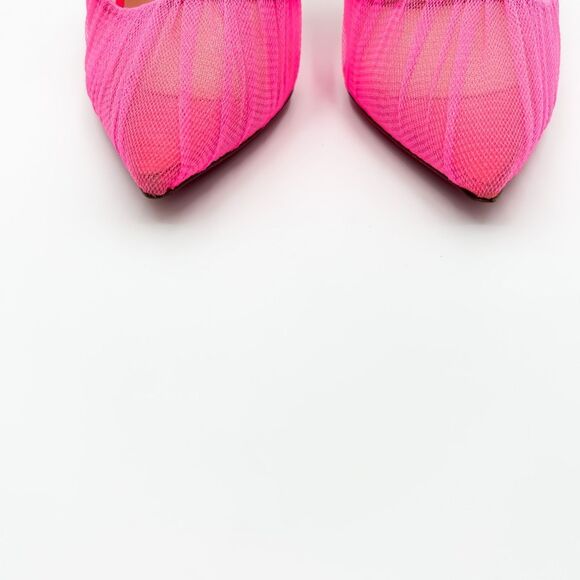 Christian Louboutin Pink Follie Draperia Mesh Pump Heels EU 40.5 US 10.5 - Picture 4 of 11